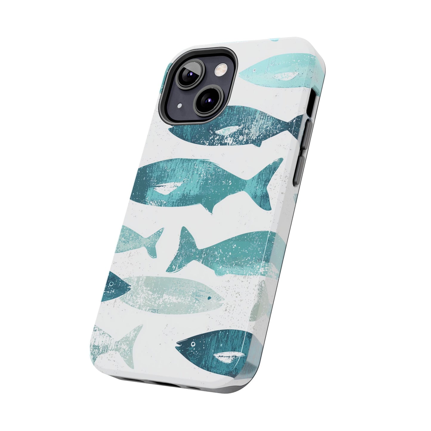 Vintage Blue Fish Print - iPhone Series Case