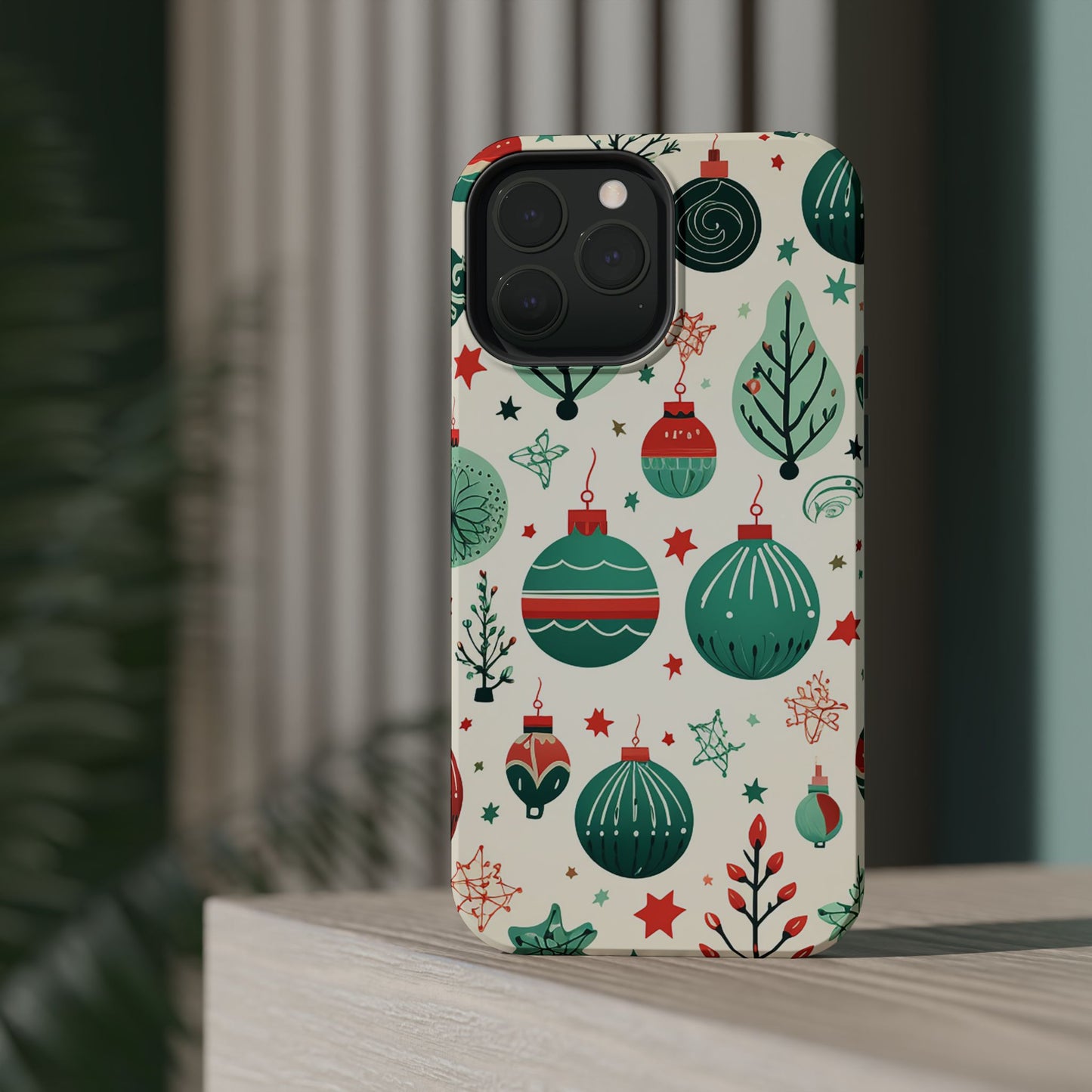 Vintage Christmas Ornaments Pattern – MagSafe iPhone Series Case