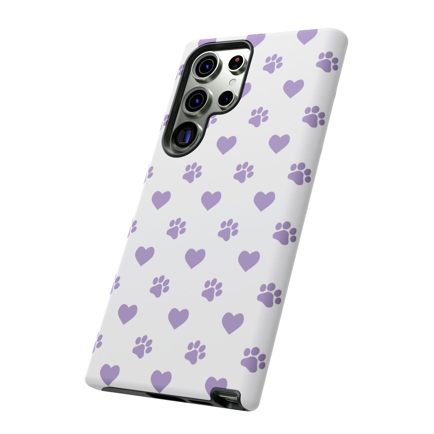 Paw Prints & Hearts – Samsung Galaxy Case, Cute and Durable Design