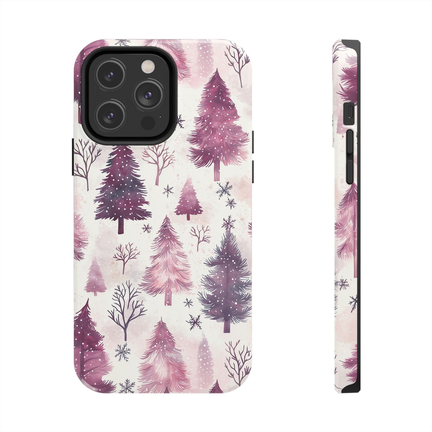 Winter Wonderland Purple Christmas Trees – iPhone Series Case