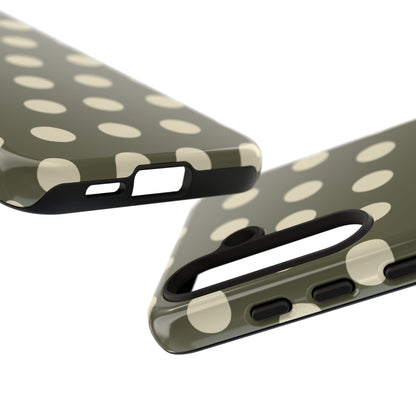 Vintage Green & Cream Polka Dots – Samsung Galaxy Case