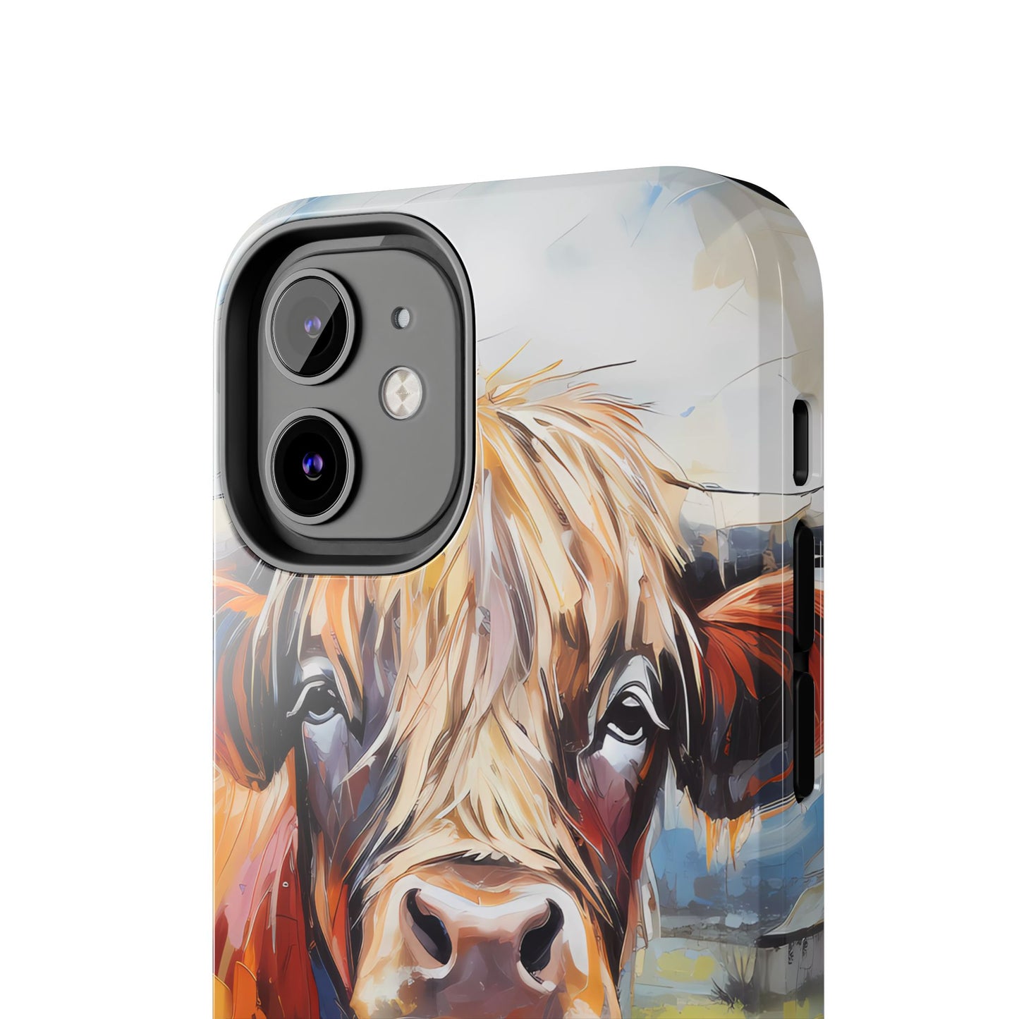 Cute Western Phone Case | Highland Cow | Robust Rocky Mountain-Inspired | Expressionism | Fresco