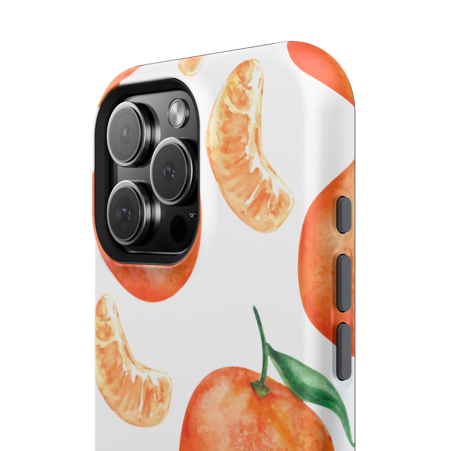 Tangerine Dreams Tough MagSafe iPhone Case – Watercolor Orange Design, Shockproof Dual Protection