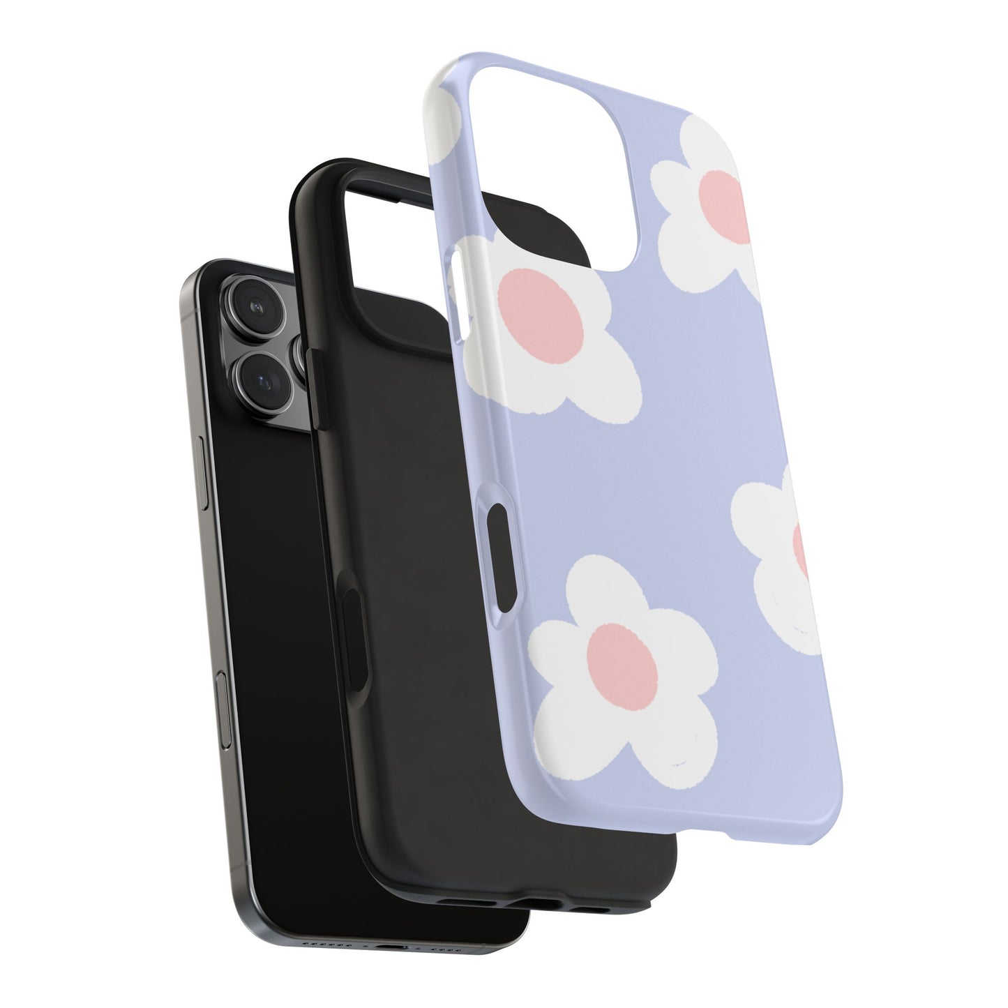 Retro Daisy Pastel Tough iPhone Case – Durable Design with Soft Matte Finish