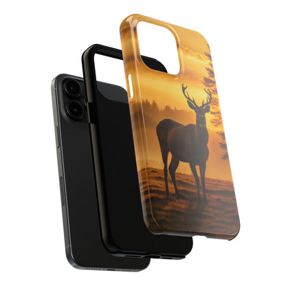 Sunset Majesty: Regal Stag – iPhone Case