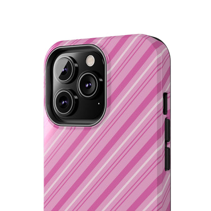 iPhone Case - Pretty in Pink Stripes Design