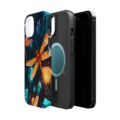 Mystical Dragonflies & Crystals – MagSafe iPhone Series Case