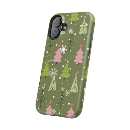 Whimsical Christmas Tree Pattern – MagSafe Phone Series Case