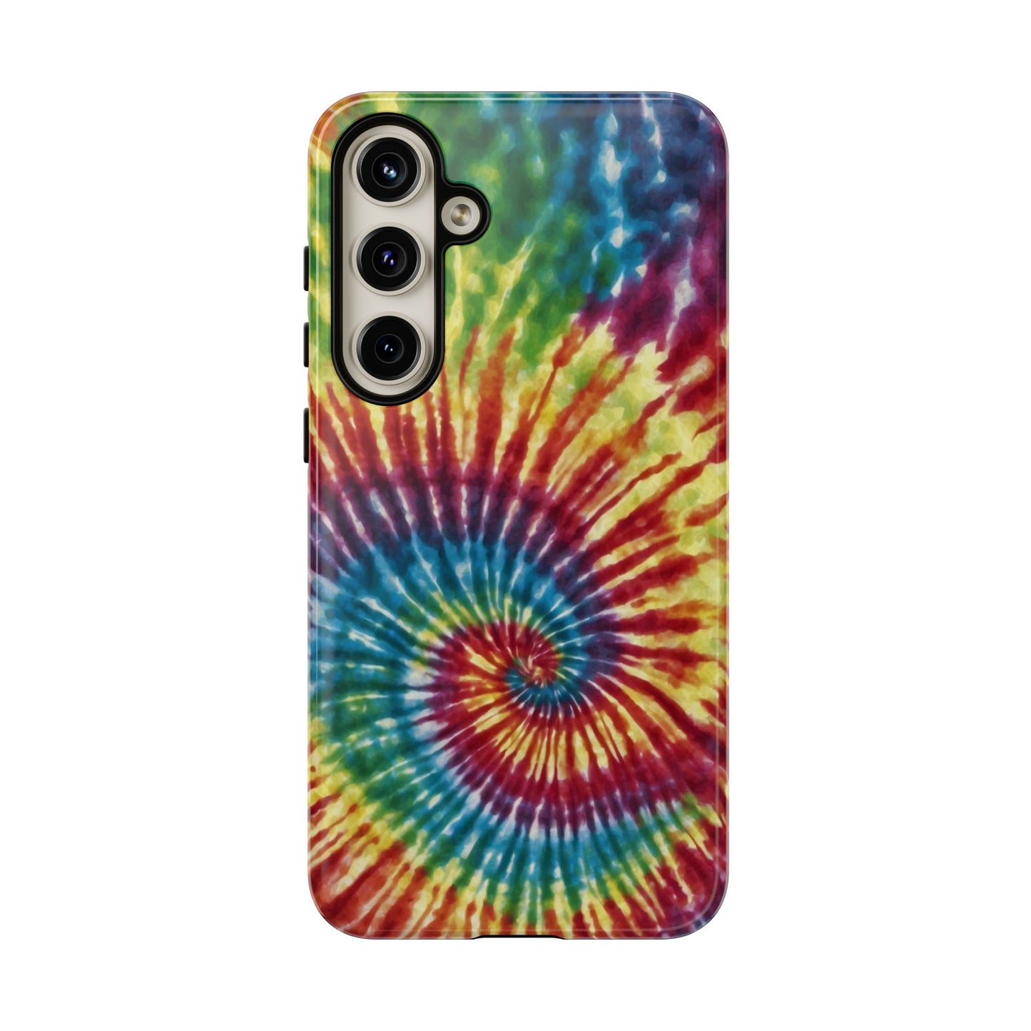 Colorful Retro Tie-Dye Samsung Galaxy Case – Spiral Rainbow Design