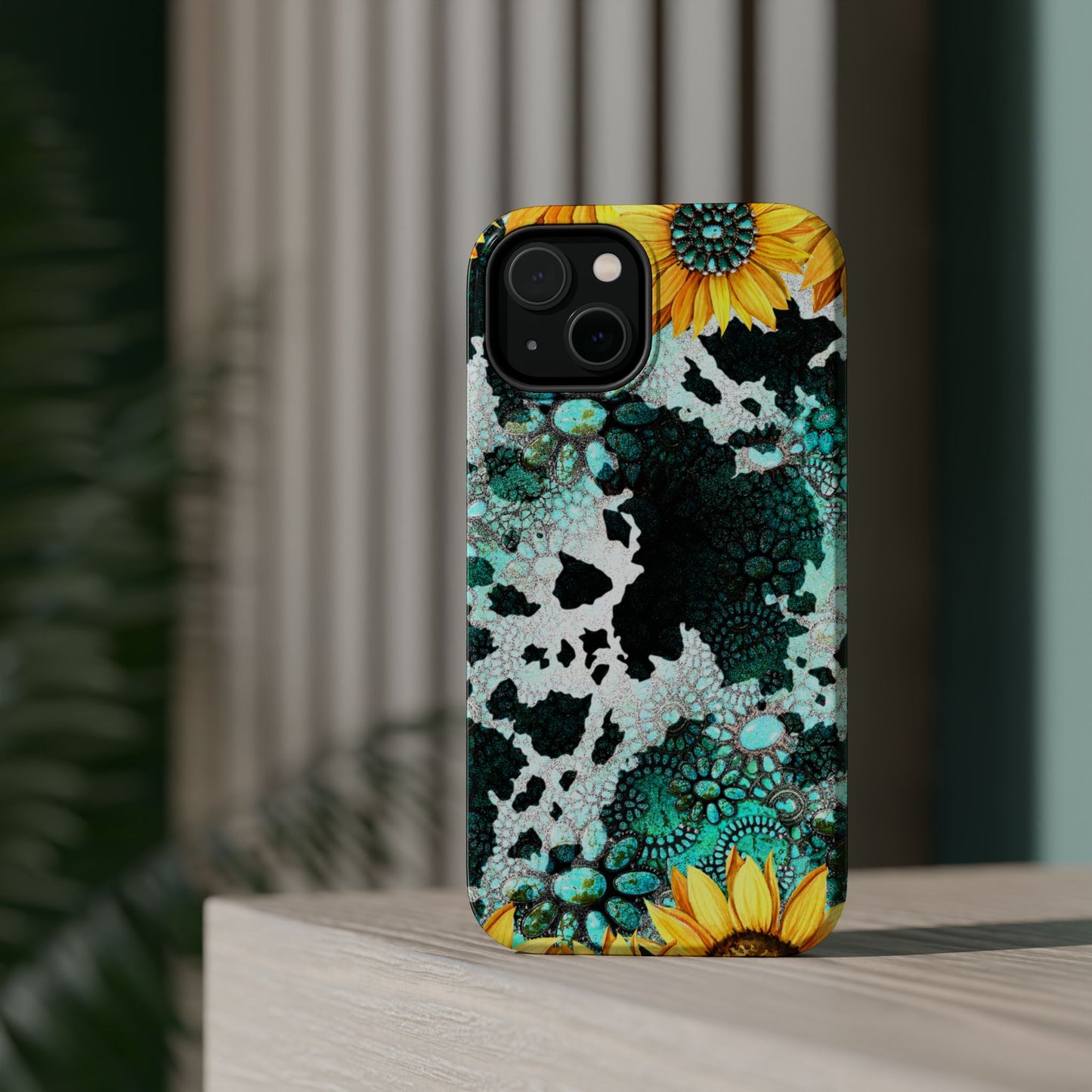 Boho Turquoise Sunflower Lace - MagSafe iPhone Series Case