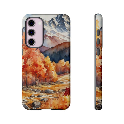 Watercolor Autumn Forest and Mountains - Samsung Galaxy Case