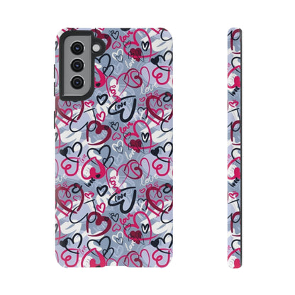 Graffiti Love Hearts Samsung Galaxy Case