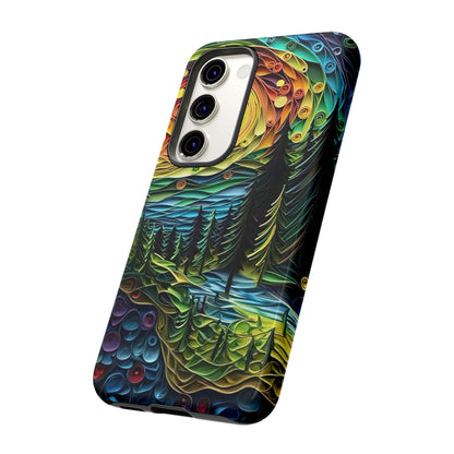 Radiant Forest Sunset Samsung Galaxy Case – Artistic Landscape Design