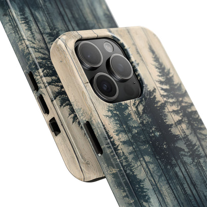 Misty Forest iPhone Case - Rustic Nature-Inspired Protective Cover