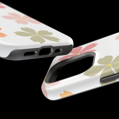 Pastel Sakura Blossom Tough MagSafe iPhone Case – Durable Design with Soft Matte Finish