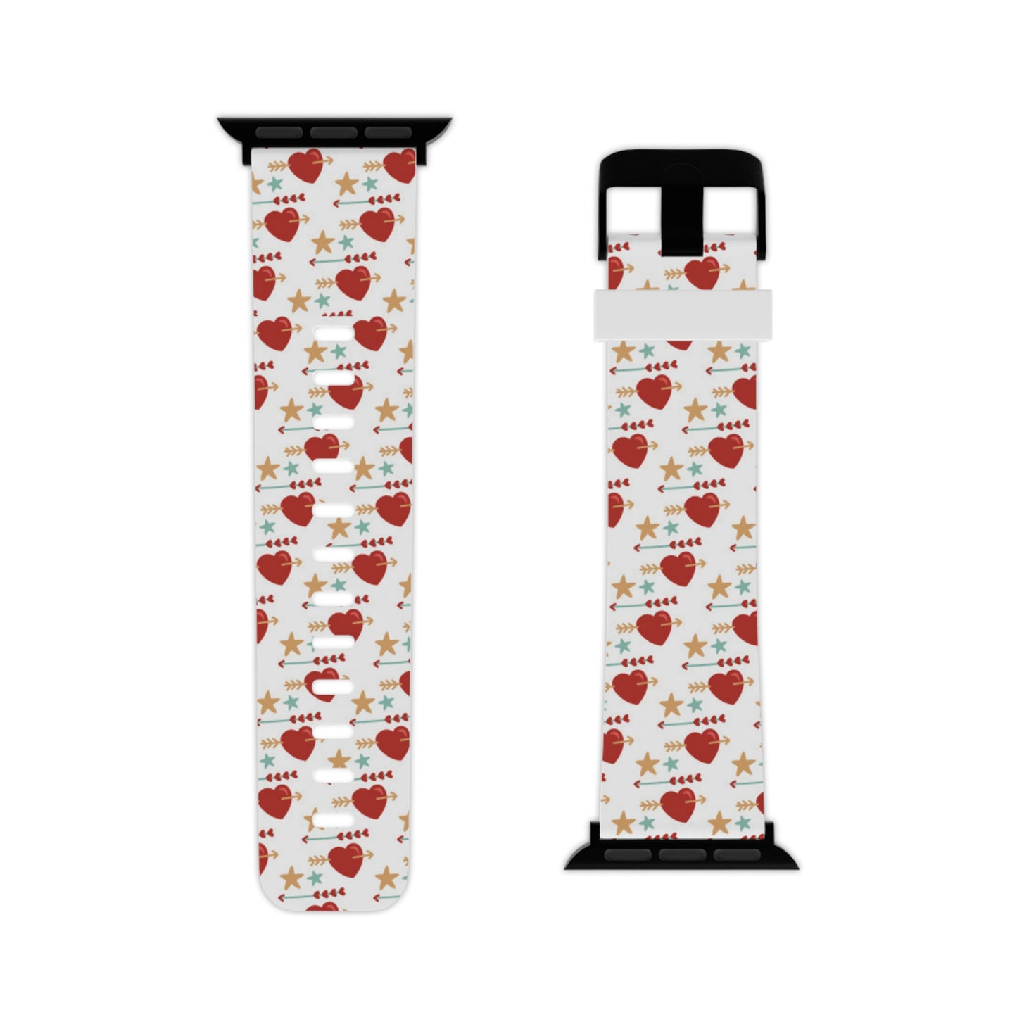 Retro Hearts and Stars Apple Watch Band