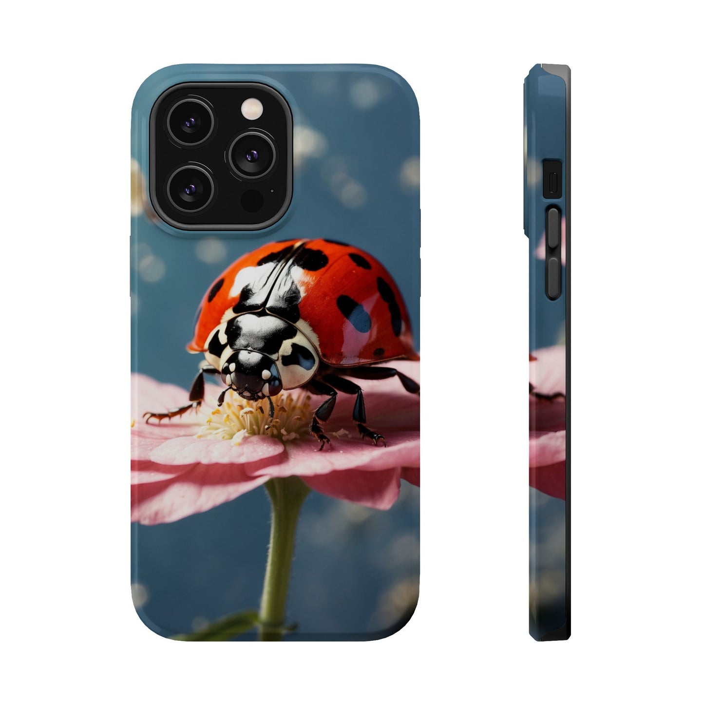 MagSafe iPhone Case: Floral Ladybug Delight