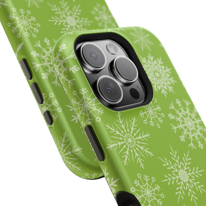 Green Snowflake Pattern – MagSafe iPhone Series Case