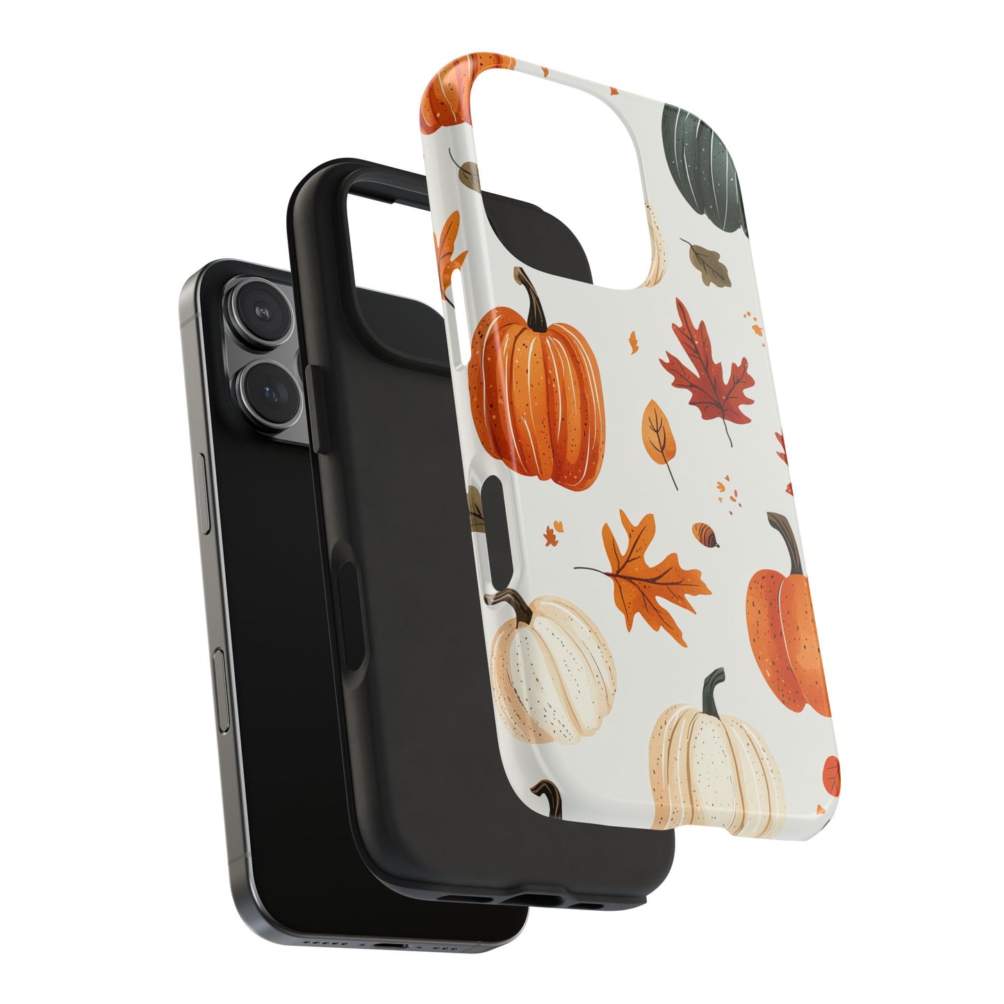 Autumn Pumpkin iPhone Case – Fall Leaves and Harvest Design