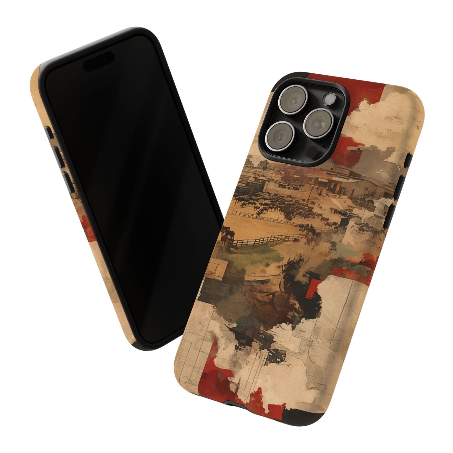 Vintage Abstract iPhone Case - Rustic Art Protective Cover