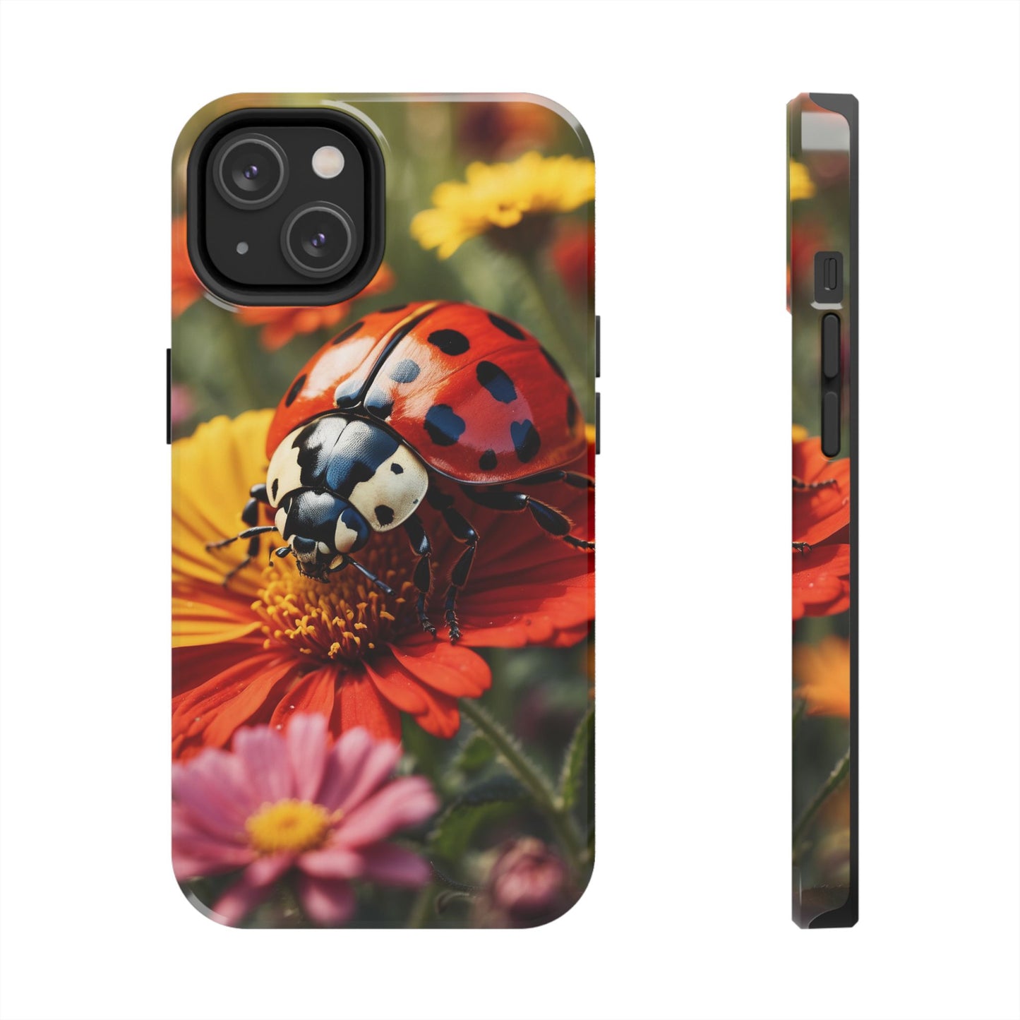 Ladybug on Orange Daisy - iPhone Series Case