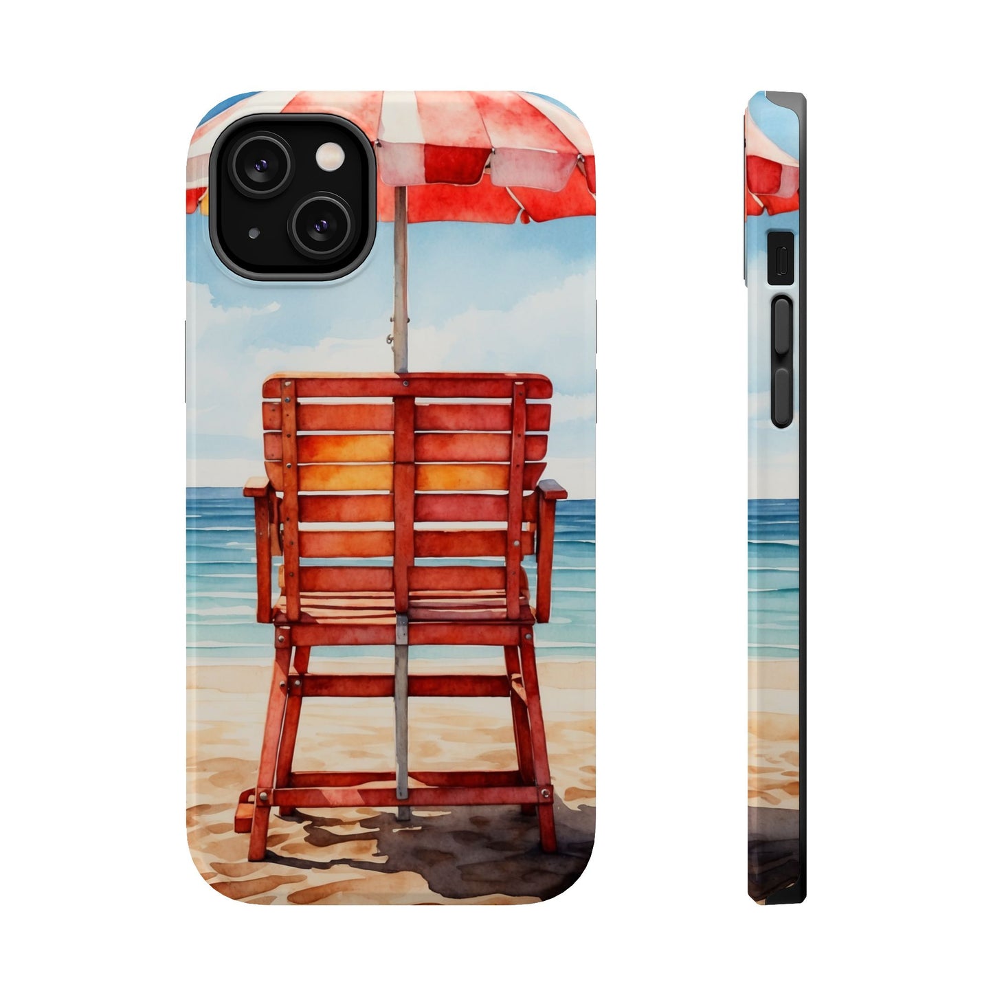 Beachfront Sunset Lounge MagSafe iPhone Case – Rearview Edition