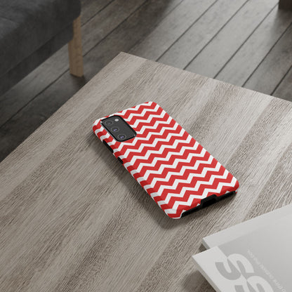 Bold Red & White Chevron – Modern Geometric Samsung Galaxy Case