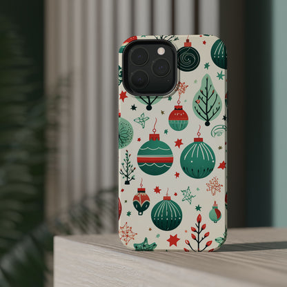 Vintage Christmas Ornaments Pattern – MagSafe iPhone Series Case