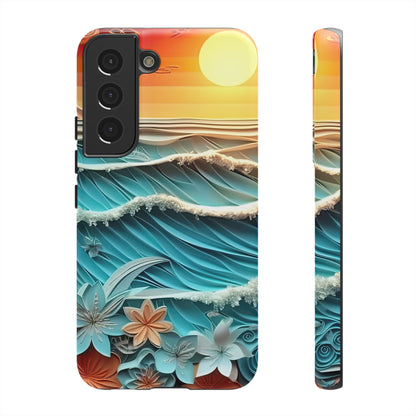 Tropical Sunset Paper Art Ocean – Samsung Galaxy Series Case