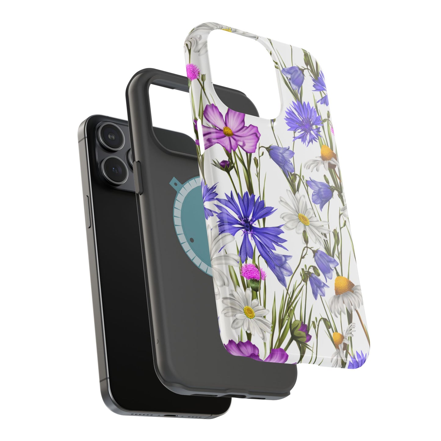 Wildflower Meadow MagSafe Case – Purple, Blue, and White Floral Design