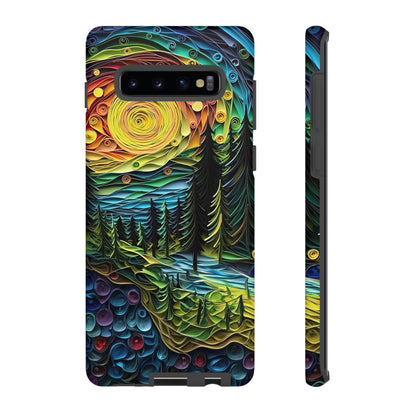 Radiant Forest Sunset Samsung Galaxy Case – Artistic Landscape Design