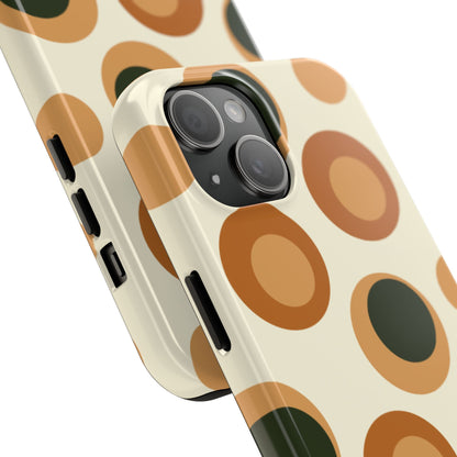 Retro Earthy Circles - iPhone Case