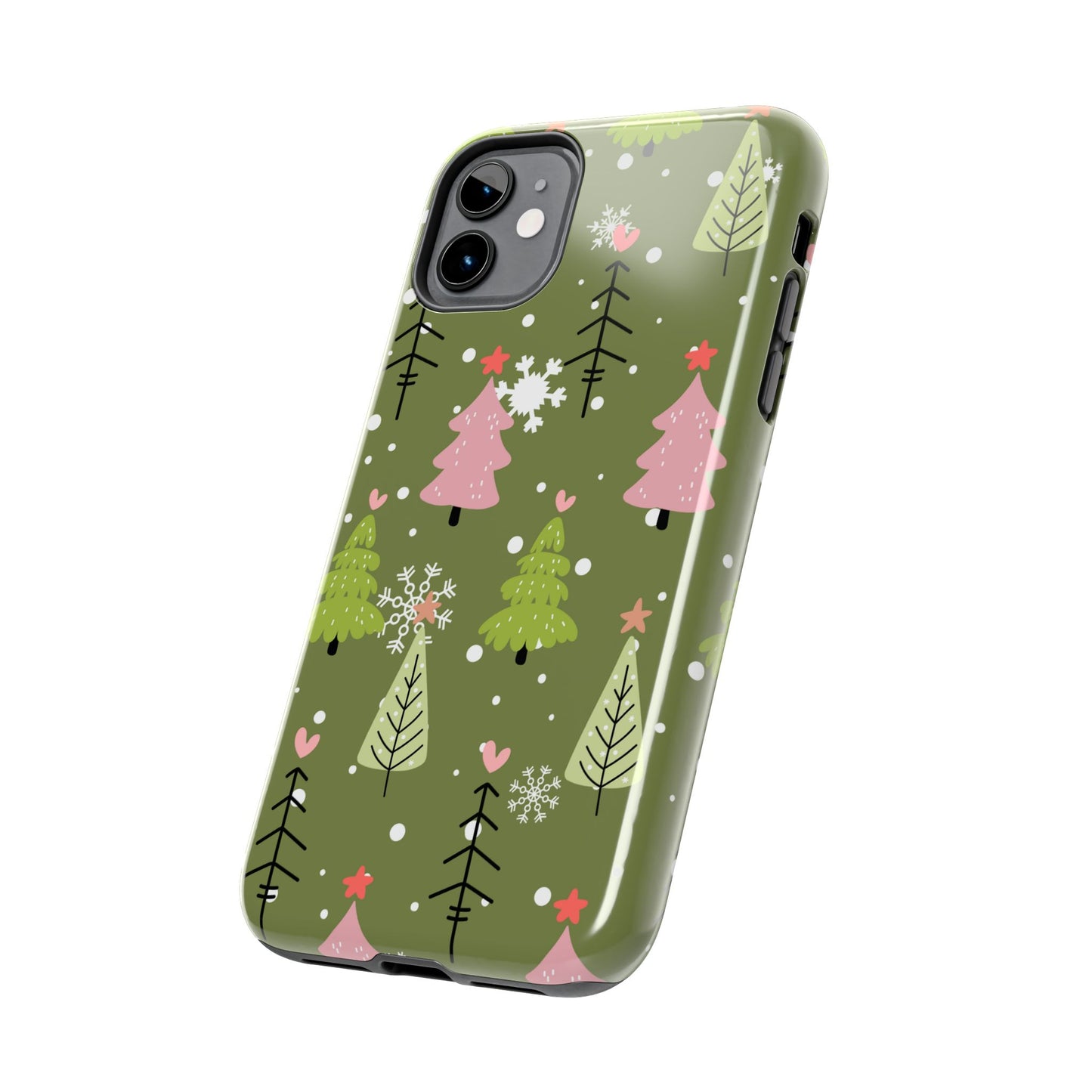 Whimsical Christmas Tree Pattern – iPhone Series Case