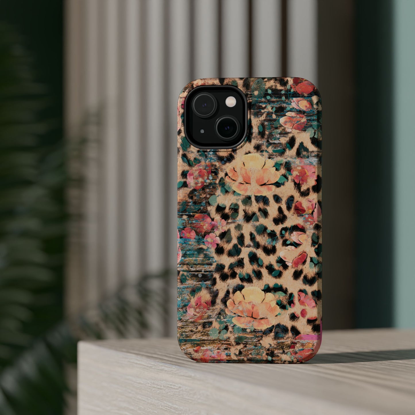 Rustic Floral Leopard - MagSafe iPhone Series Case