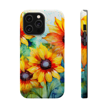 Watercolor Sunflower Splash - MagSafe iPhone Series Case