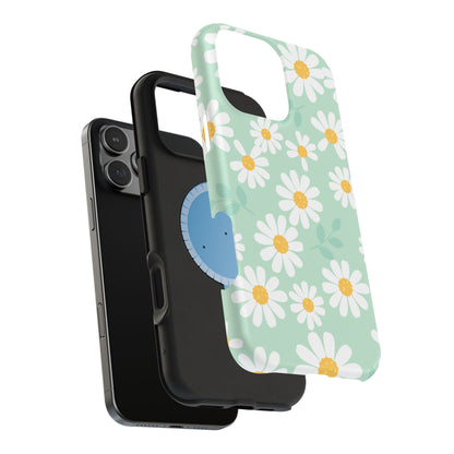 Charming Daisy Floral Tough MagSafe iPhone Case – Spring Pastel Design, Shockproof & Slim