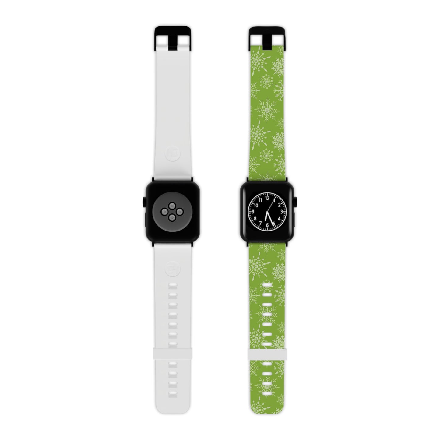 Green Snowflake Pattern Apple Watch Band