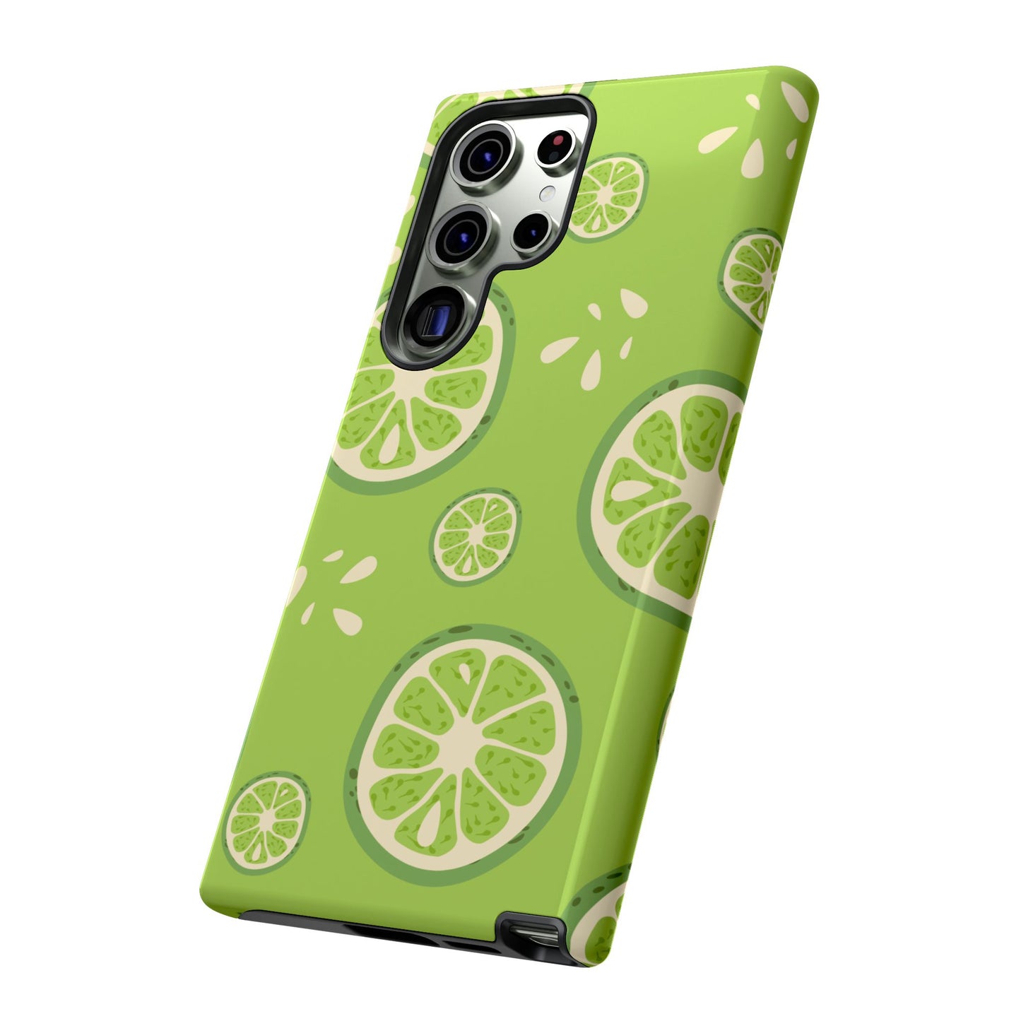 Zesty Lime Splash Tough Samsung Galaxy Case – Fresh Citrus Design, Dual-Layer Protection