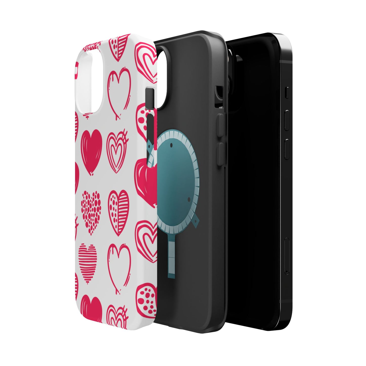 Funky Pink Hearts – MagSafe iPhone Case