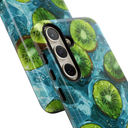 Tropical Kiwi Splash Samsung Galaxy Case – Tough Dual - Layer, Vibrant Summer Design - BOGO Cases