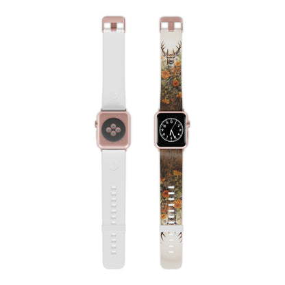 Whitetail Deer Buck Floral Apple Watch Band