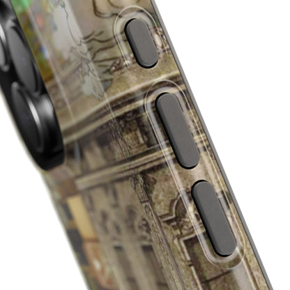 Whimsical Road Trip Collage MagSafe iPhone Case – Dual-Layer Protection with Vintage Art and Adventure Design