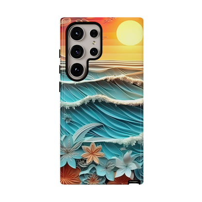 Tropical Sunset Paper Art Ocean – Samsung Galaxy Series Case