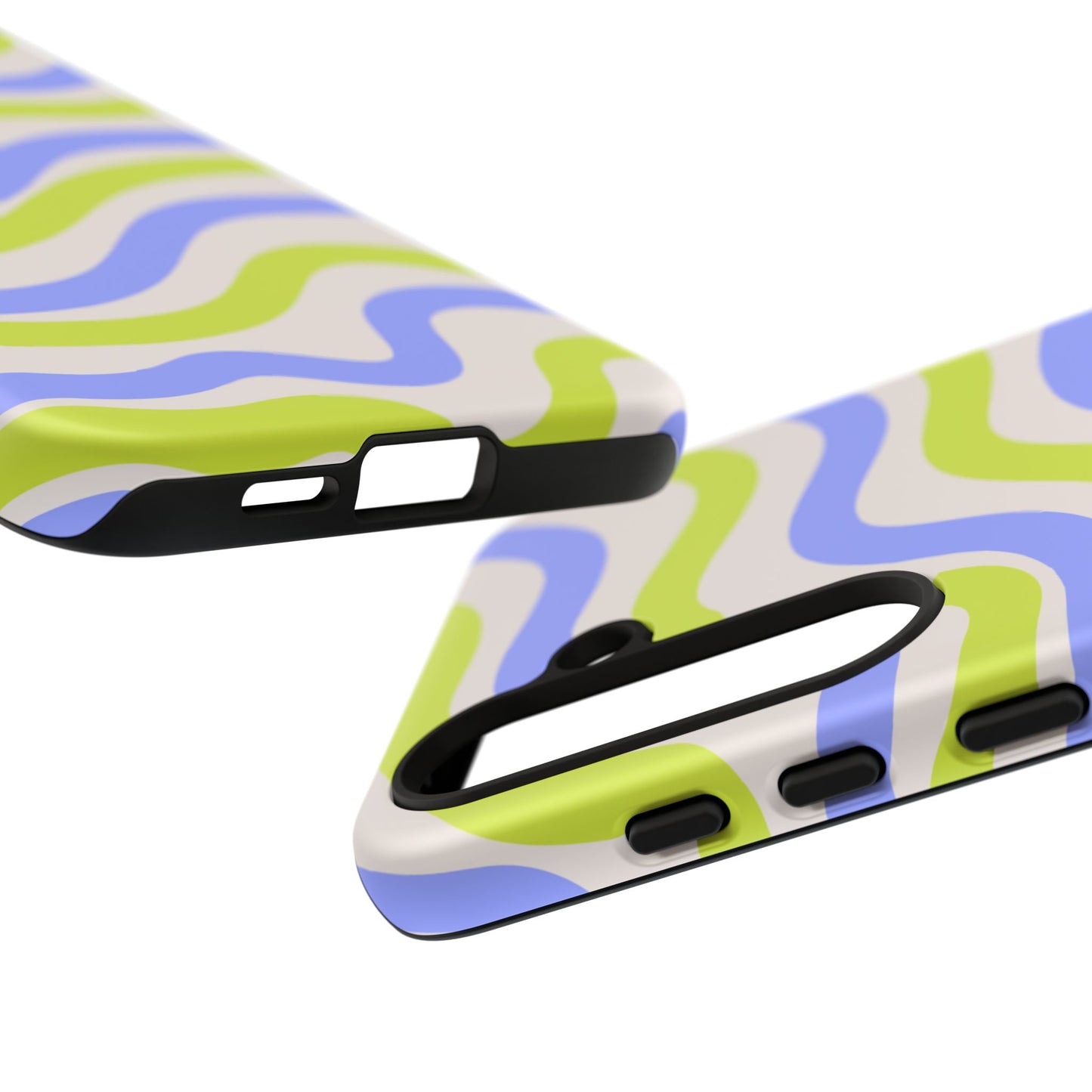 Neon Wave Samsung Galaxy Case – Bold Dual-Layer Protection with 70s-Inspired Vibe