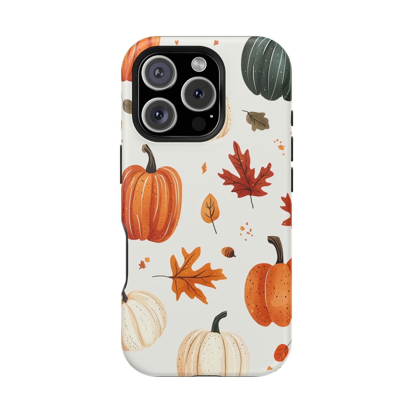 Autumn Pumpkin MagSafe iPhone Case – Fall Leaves and Harvest Design