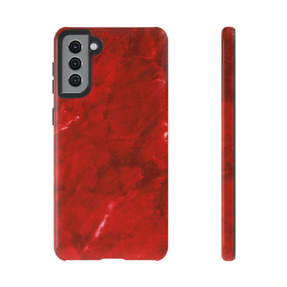 Bold Red Marble Samsung Galaxy Case – Luxe Modern Design with Vibrant Finish