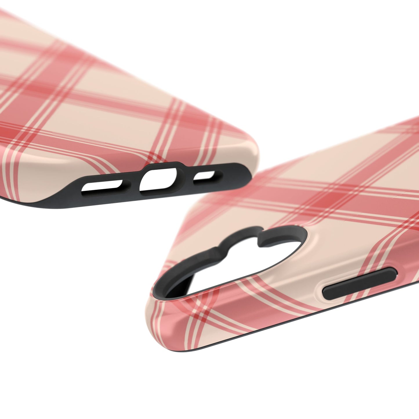 Soft Peachy Red Plaid MagSafe Case