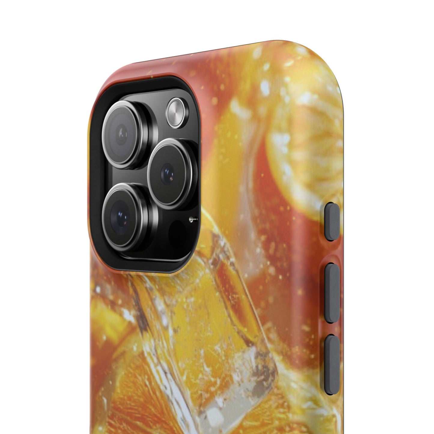 Citrus Orange Splash MagSafe iPhone Case – Dual-Layer Tough Protection, Vibrant Summer Design