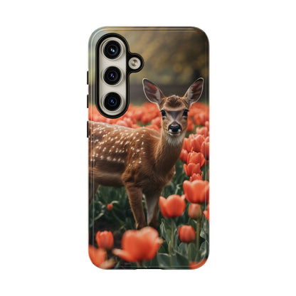 Fawn Among Tulips Samsung Galaxy Case