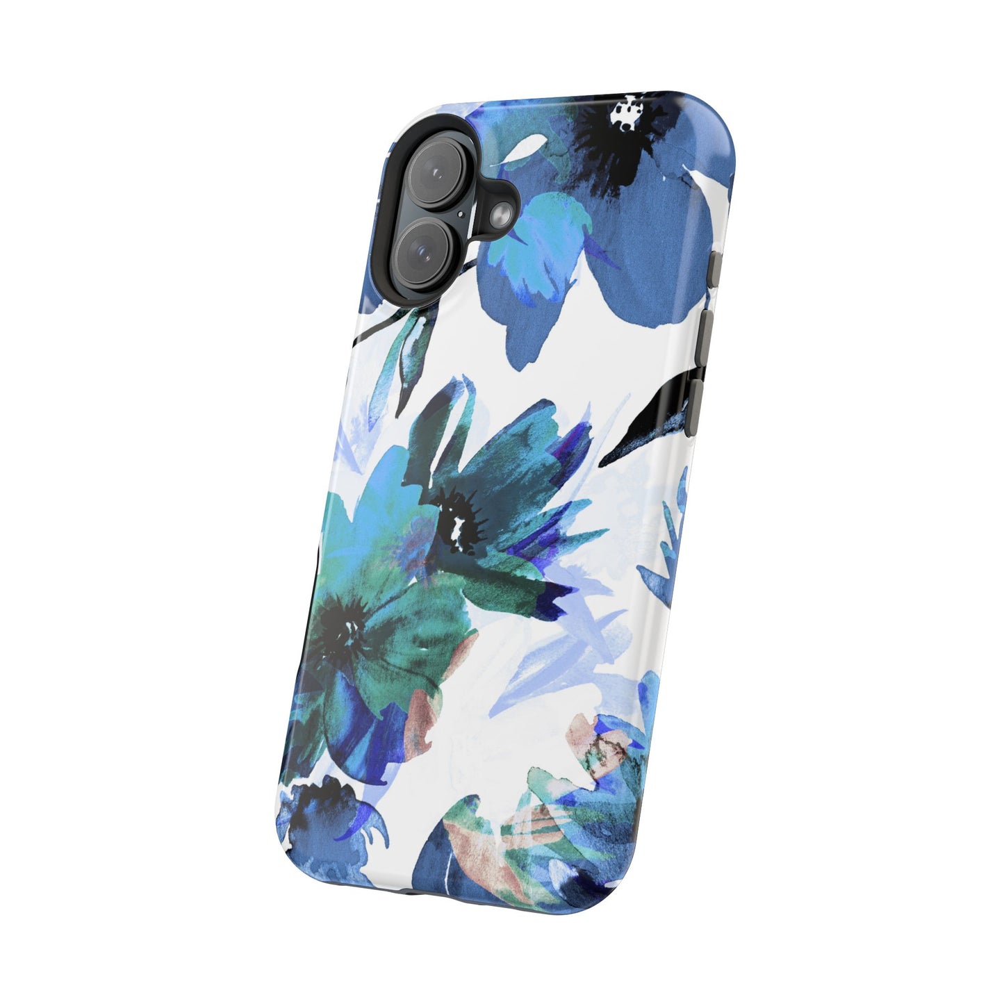 MagSafe iPhone Case – Serene Blue Blossom